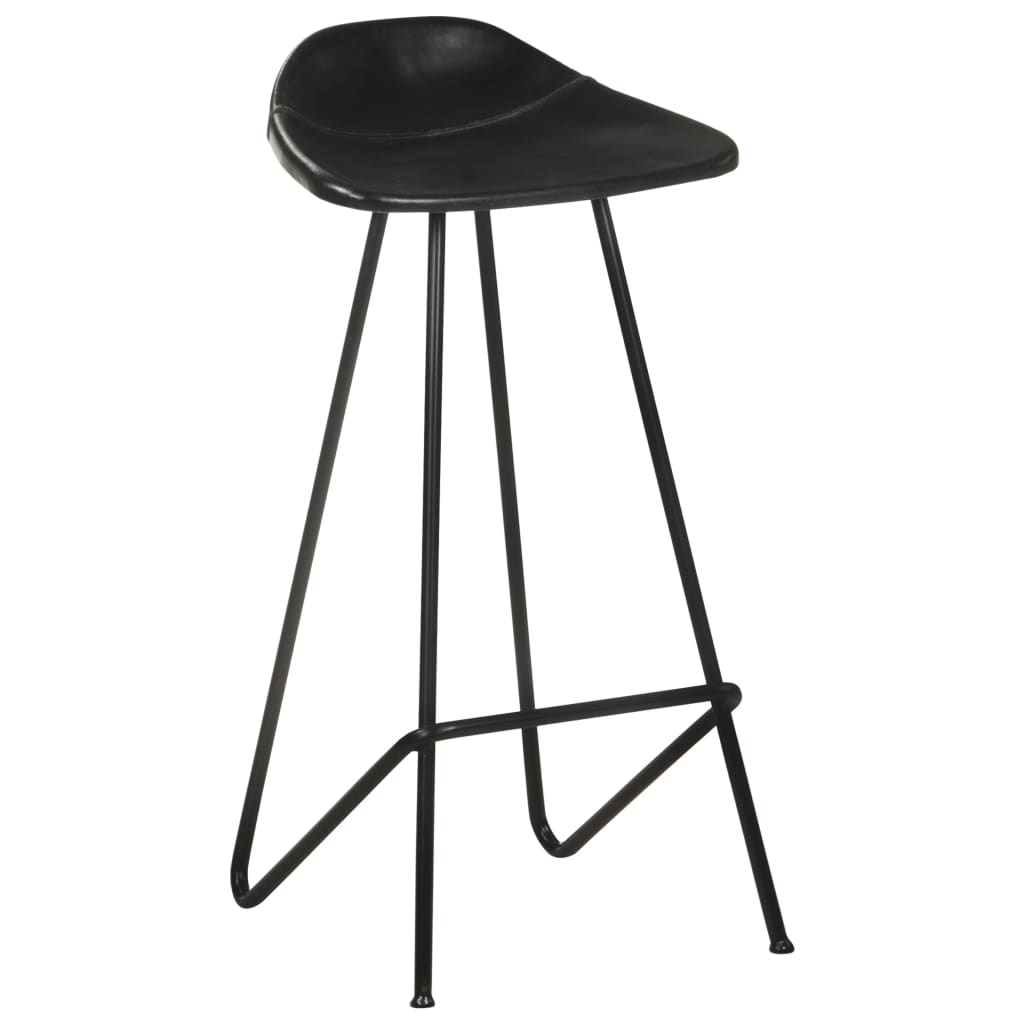 8720286200889_g_en_hd_1 vidaXL Bar Stools 4 pcs Black Real Leather - Image 2