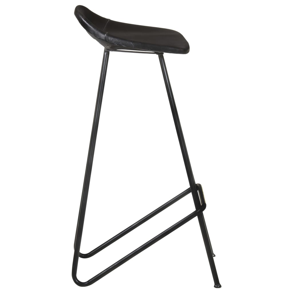 8720286200889_g_en_hd_5 vidaXL Bar Stools 4 pcs Black Real Leather - Image 6