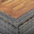 vidaXL 3 Piece Garden Dining Set Grey Poly Rattan and Acacia Wood - Image 5