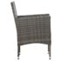 vidaXL 3 Piece Garden Dining Set Grey Poly Rattan and Acacia Wood - Image 9