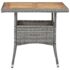 vidaXL 5 Piece Garden Dining Set Grey Poly Rattan and Acacia Wood - Image 3
