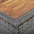 vidaXL 5 Piece Garden Dining Set Grey Poly Rattan and Acacia Wood - Image 5
