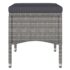vidaXL 5 Piece Garden Dining Set Poly Rattan and Tempered Glass Grey - Image 8