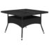 vidaXL 9 Piece Garden Dining Set Poly Rattan and Glass Black - Image 3