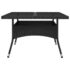 vidaXL 9 Piece Garden Dining Set Poly Rattan and Glass Black - Image 4