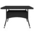 vidaXL 9 Piece Garden Dining Set Poly Rattan and Glass Black - Image 5