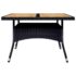 vidaXL 9 Piece Garden Dining Set Poly Rattan and Acacia Wood Black - Image 5