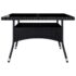 vidaXL 9 Piece Garden Dining Set Poly Rattan and Acacia Wood Black - Image 4