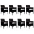 vidaXL 9 Piece Garden Dining Set Poly Rattan and Acacia Wood Black - Image 6