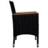 vidaXL 9 Piece Garden Dining Set Poly Rattan and Acacia Wood Black - Image 9