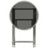 vidaXL 3 Piece Garden Bistro Set Poly Rattan and Tempered Glass Grey - Image 10