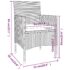 vidaXL 3 Piece Garden Dining Set Poly Rattan and Tempered Glass Grey - Image 11
