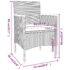 vidaXL 3 Piece Garden Dining Set Poly Rattan and Tempered Glass Grey - Image 11