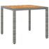 vidaXL 3 Piece Garden Dining Set Poly Rattan & Solid Acacia Wood Grey - Image 7