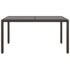 vidaXL 5 Piece Garden Dining Set Poly Rattan and Tempered Glass Brown - Image 6
