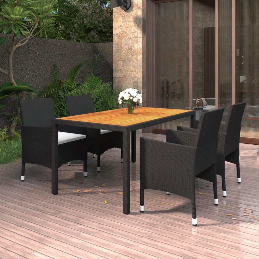 8720286202692_m_en_hd_1 vidaXL 5 Piece Garden Dining Set Poly Rattan Black - Image 1