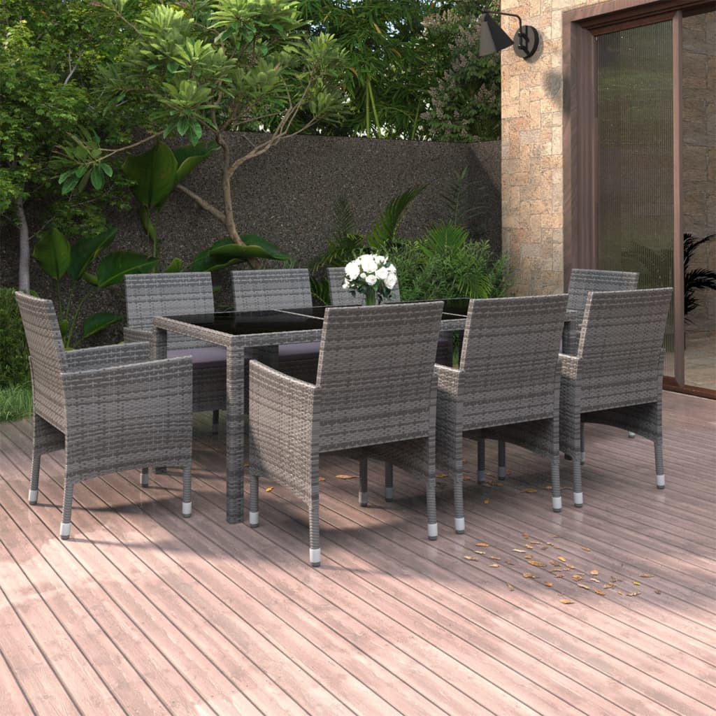 8720286202968_m_en_hd_1 vidaXL 9 Piece Garden Dining Set Poly Rattan Grey - Image 1