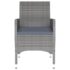 vidaXL 3 Piece Garden Dining Set Poly Rattan Grey - Image 6
