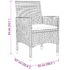 vidaXL 3 Piece Garden Dining Set Poly Rattan Grey - Image 8