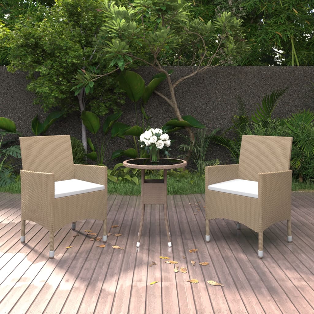 8720286203071_m_en_hd_1 vidaXL 3 Piece Garden Dining Set Poly Rattan Beige - Image 1