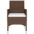 vidaXL 3 Piece Garden Dining Set Poly Rattan Brown - Image 6