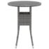 vidaXL 3 Piece Garden Dining Set Poly Rattan Grey - Image 4