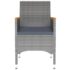 vidaXL 3 Piece Garden Dining Set Poly Rattan Grey - Image 6