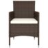 vidaXL 5 Piece Garden Lounge Set Poly Rattan Brown - Image 4