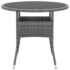 vidaXL 3 Piece Garden Dining Set Poly Rattan Grey - Image 6
