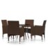 vidaXL 5 Piece Garden Dining Set Poly Rattan Brown - Image 2