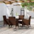 vidaXL 5 Piece Garden Dining Set Poly Rattan Brown