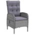 vidaXL 5 Piece Garden Dining Set Poly Rattan Grey - Image 4