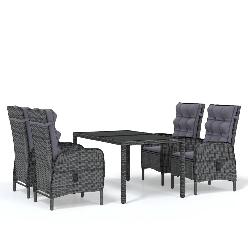 8720286203491_a_en_hd_1 vidaXL 5 Piece Garden Dining Set Poly Rattan Grey - Image 2