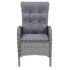 vidaXL 5 Piece Garden Dining Set Poly Rattan Grey - Image 4
