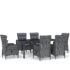 vidaXL 7 Piece Garden Dining Set Poly Rattan Grey - Image 2
