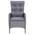 vidaXL 7 Piece Garden Dining Set Poly Rattan Grey - Image 4