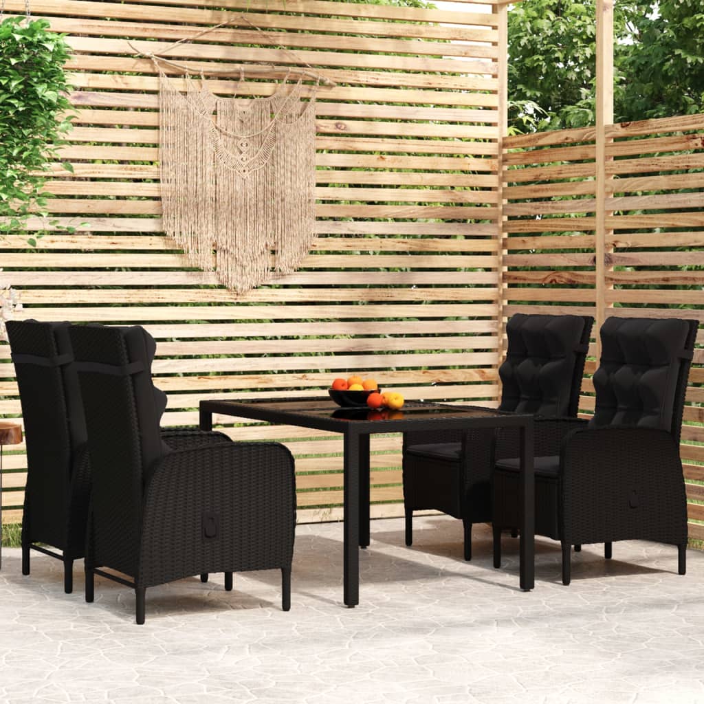 8720286203613_m_en_hd_1 vidaXL 5 Piece Garden Dining Set Poly Rattan Black - Image 1