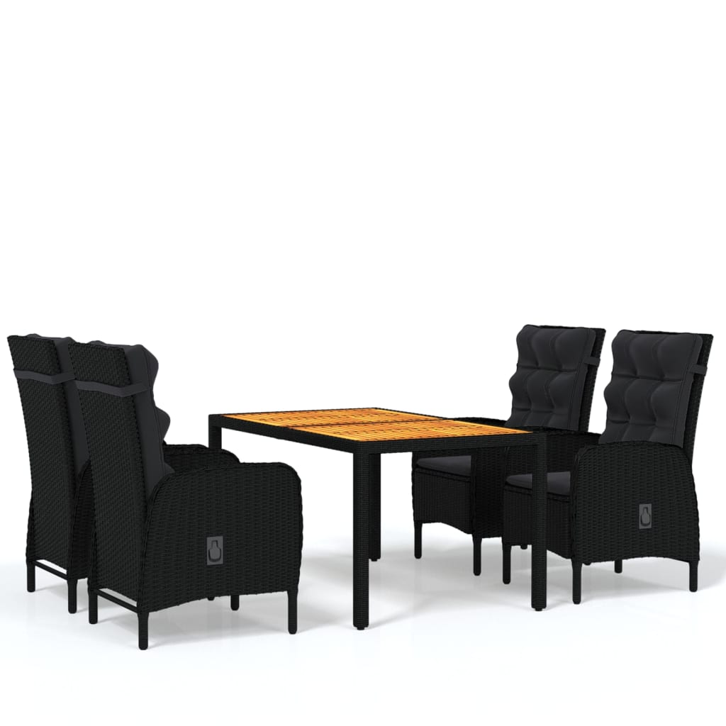 8720286203620_a_en_hd_1 vidaXL 5 Piece Garden Dining Set Poly Rattan Black - Image 2