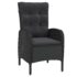 vidaXL 7 Piece Garden Dining Set Poly Rattan Black - Image 5