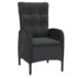 vidaXL 9 Piece Garden Dining Set Poly Rattan Black - Image 4
