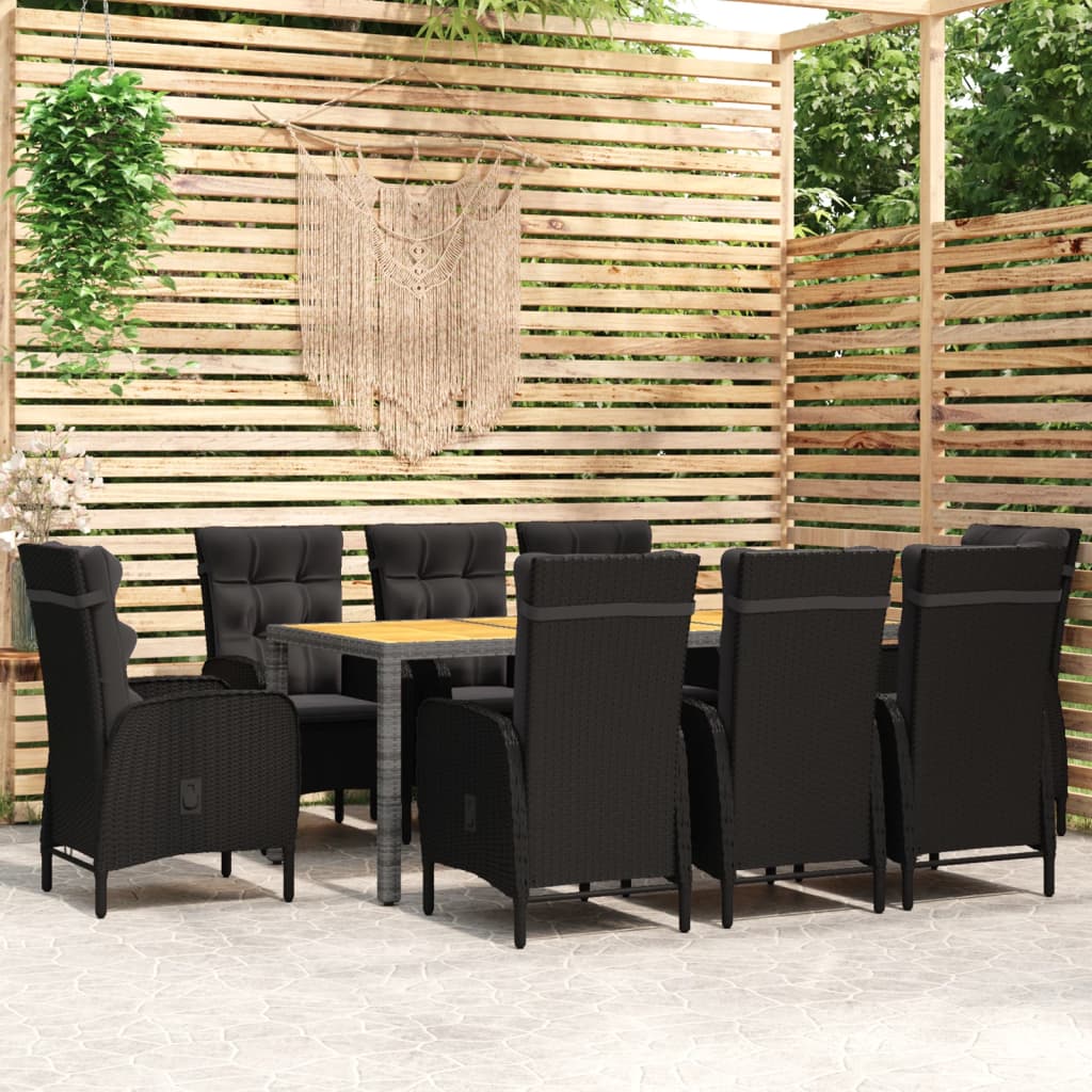 8720286203682_m_en_hd_1 vidaXL 9 Piece Garden Dining Set Poly Rattan Black - Image 1