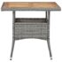 vidaXL 3 Piece Garden Dining Set Poly Rattan and Acacia Wood Grey - Image 10