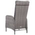 vidaXL 3 Piece Garden Bistro Set Poly Rattan and Glass Grey - Image 10