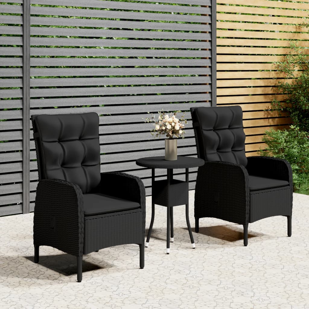 8720286203910_m_en_hd_1 vidaXL 3 Piece Garden Bistro Set Poly Rattan Black - Image 1