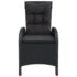 vidaXL 3 Piece Garden Bistro Set Poly Rattan Black - Image 3