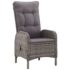 vidaXL 3 Piece Garden Bistro Set Poly Rattan Grey - Image 3