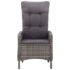 vidaXL 3 Piece Garden Bistro Set Poly Rattan Grey - Image 4
