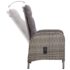 vidaXL 3 Piece Garden Bistro Set Poly Rattan Grey - Image 6