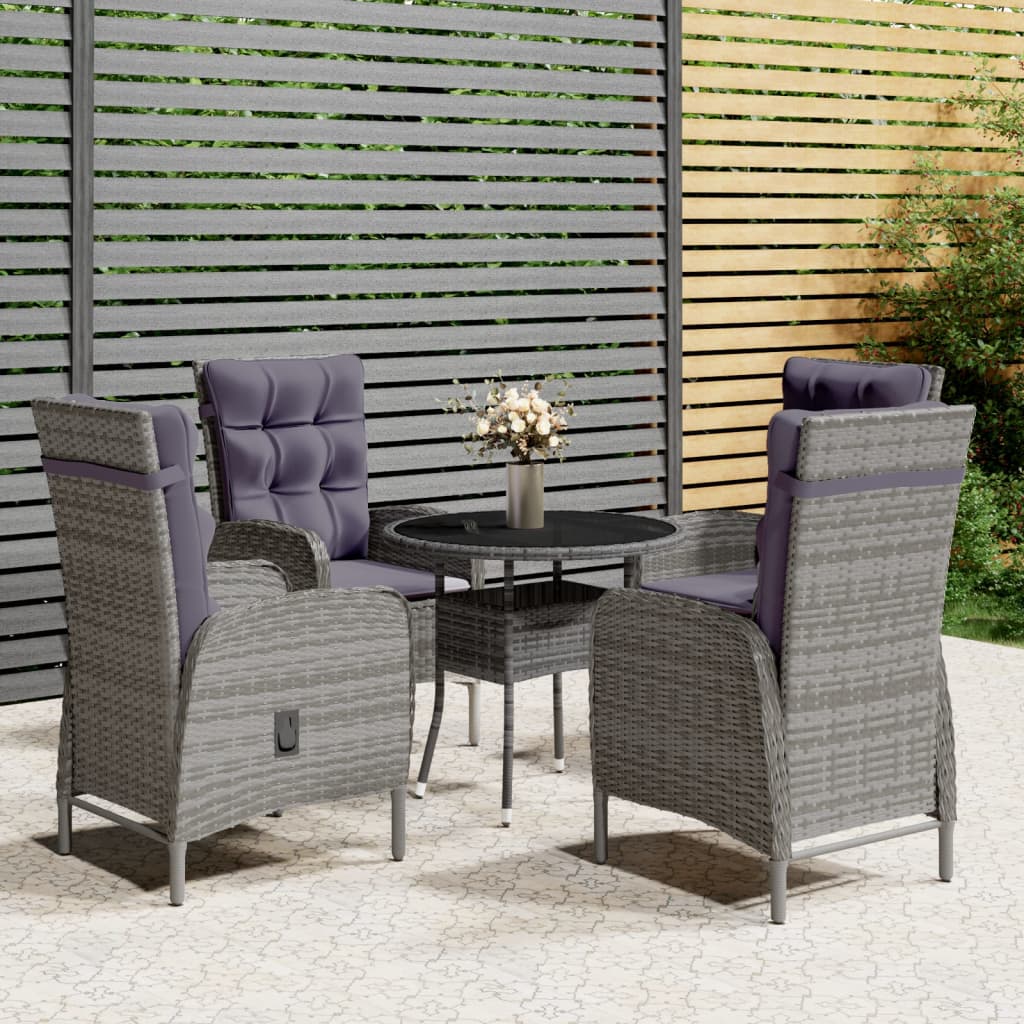8720286203972_m_en_hd_1 vidaXL 5 Piece Garden Bistro Set Poly Rattan Grey - Image 1