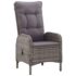 vidaXL 5 Piece Garden Bistro Set Poly Rattan Grey - Image 3